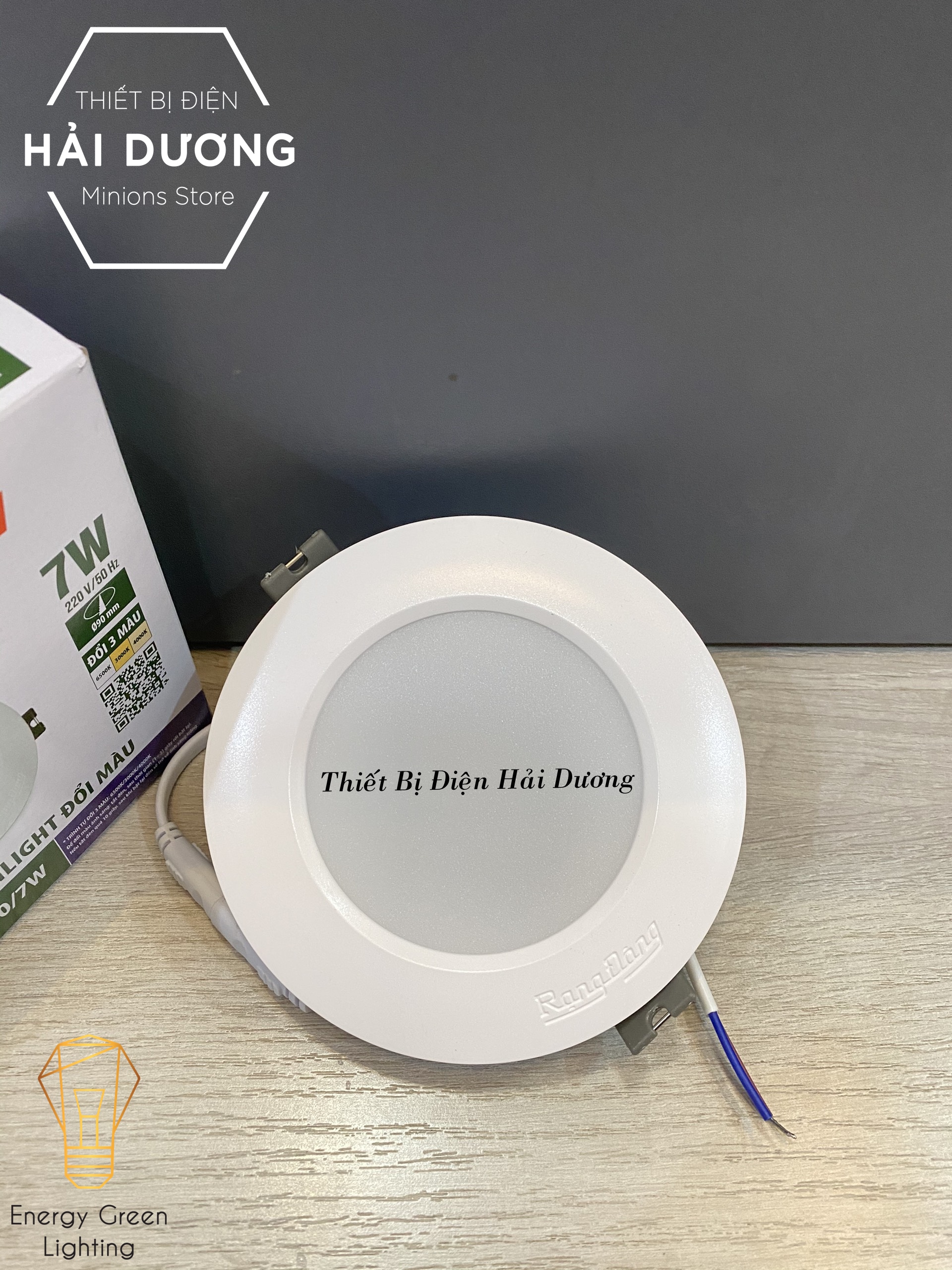 Bộ 6 Đèn LED Downlight đổi màu Rạng Đông D AT02L ĐM 90/7W - Tiết Kiệm Điện Năng - BH 12 Tháng