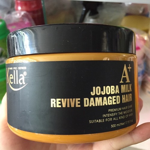 [HCM]Hấp tóc phục hồi Kella A+ Jojoba Milk Revive Damaged Hair 500ml