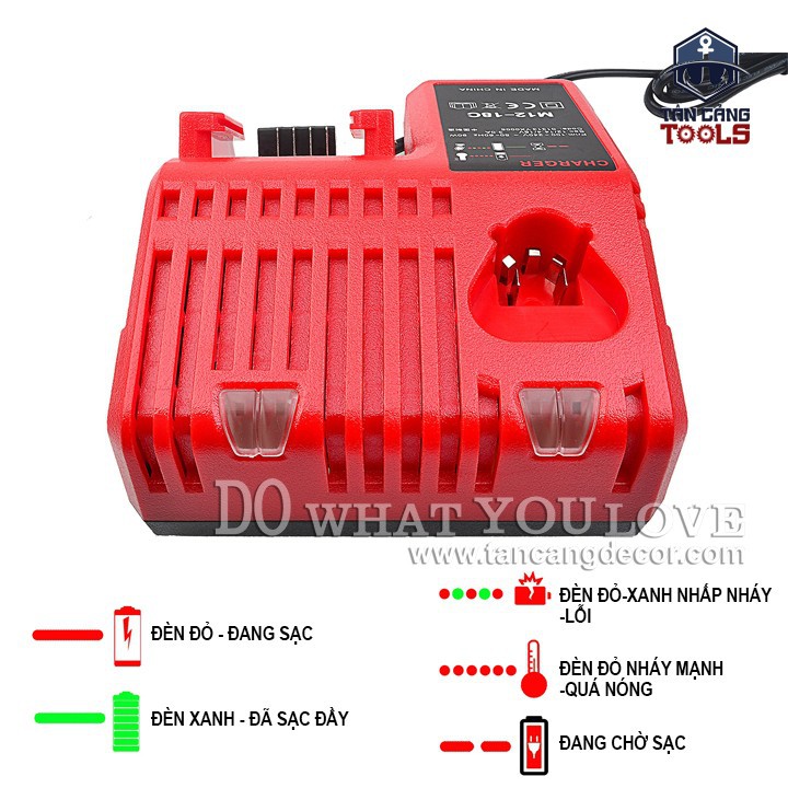 Sạc Pin 12V 18V Milwaukee M12-18C SA