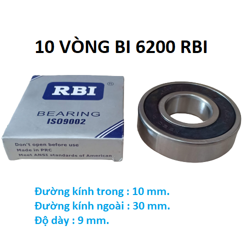10 vòng bi 6200 RBI chất lượng cao