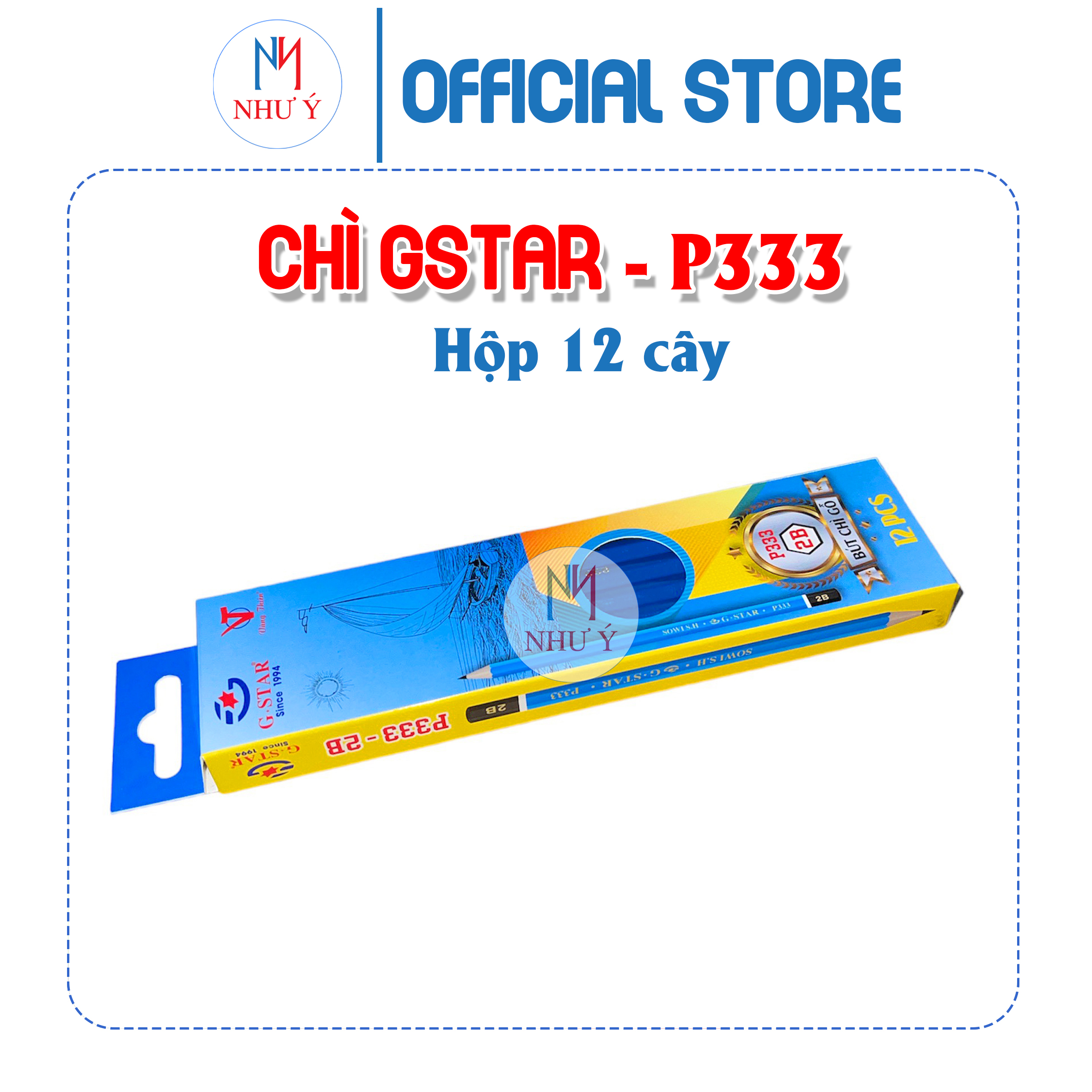 Bút chì Gstar P333 2B - Hộp 12 cây