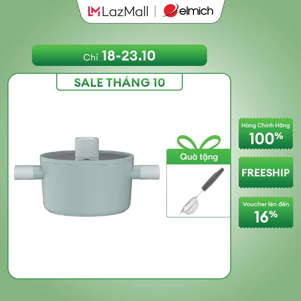 (Chỉ 25-29.10)Nồi phủ sứ an toàn Elmich Verona…