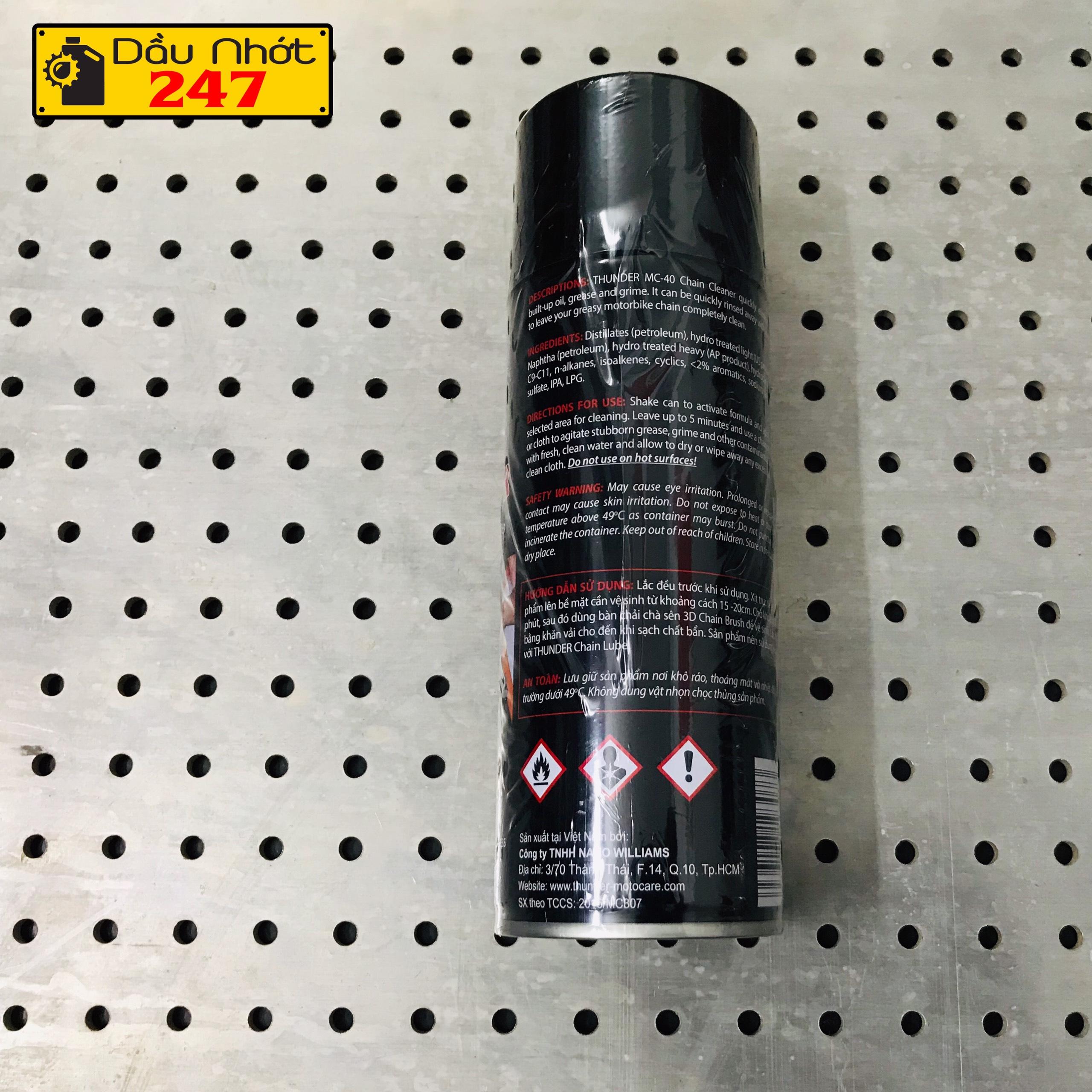 Chai vệ sinh sên/xích Thunder MC-40 Chain Cleaner 400ml