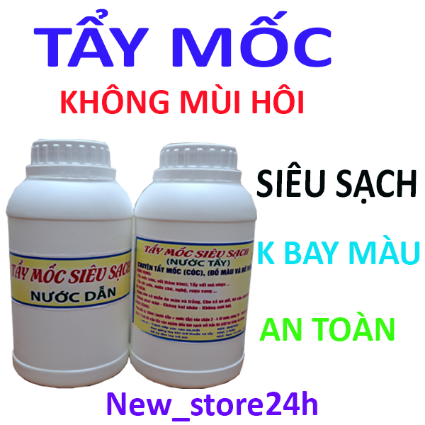 Tẩy mốc quần áo MÀU, Áo Trắng ( KHÔNG MÙI HÔI )