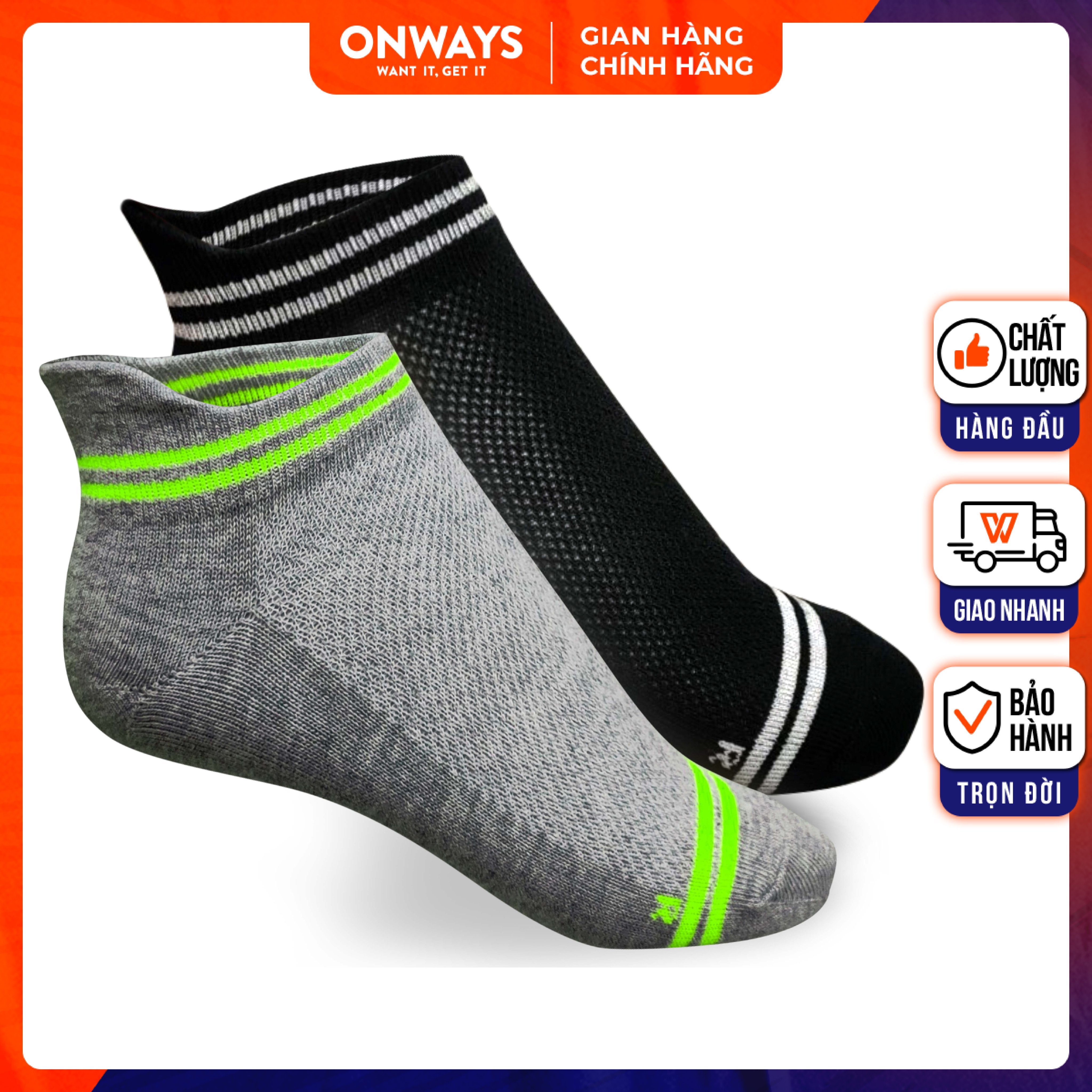 ONWAYS Combo 2 Đôi Vớ Thể Thao Ankle Quickdry Basic