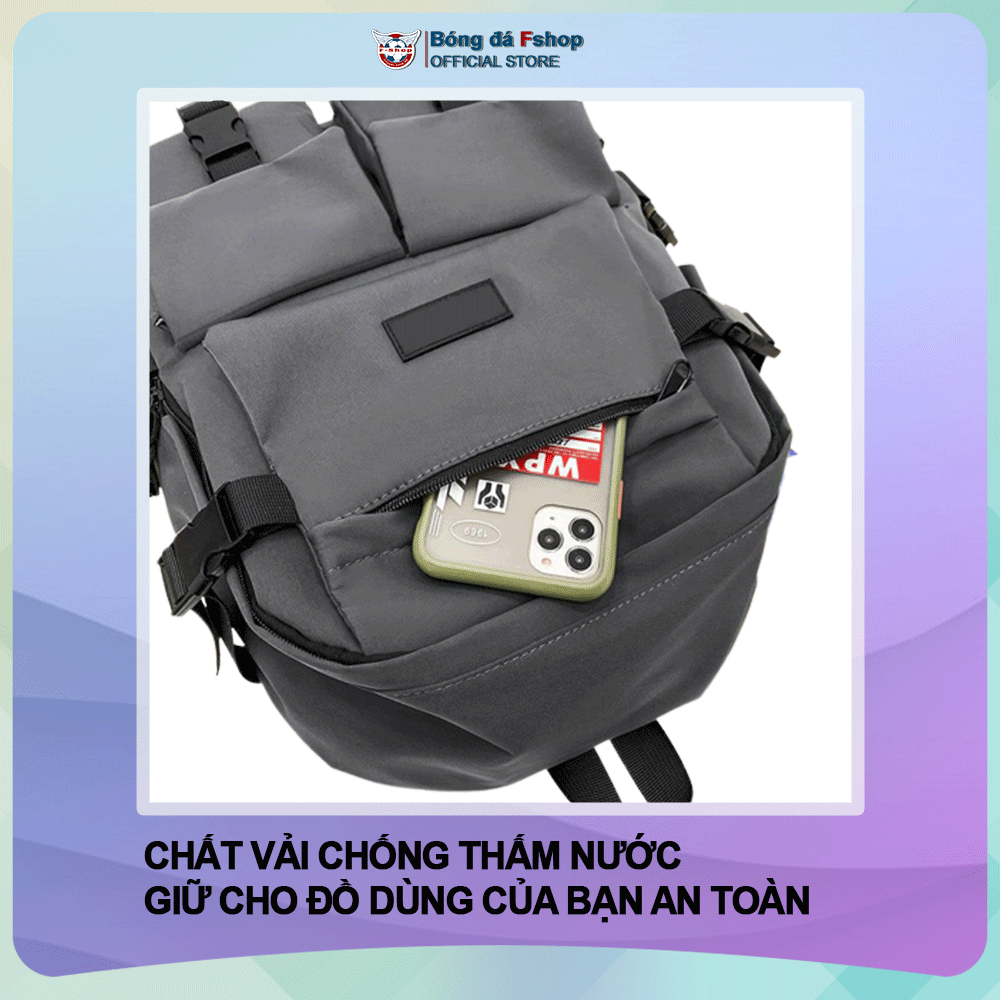Balo Đi Học – MS08 – Balo Nam Nữ Trơn Basic – Tặng tất