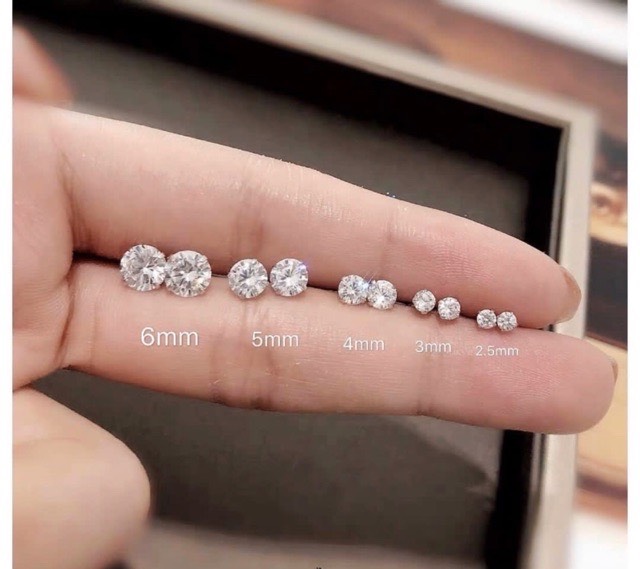 Khuyên tai bạc nụ đá Nhiều size KYL bạc nguyên chất