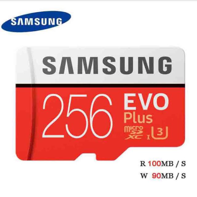 Thẻ nhớ microsd samsung evo plus 4k 256gb 100mb/s 256gb box anh 2020 - hàng chính hãng