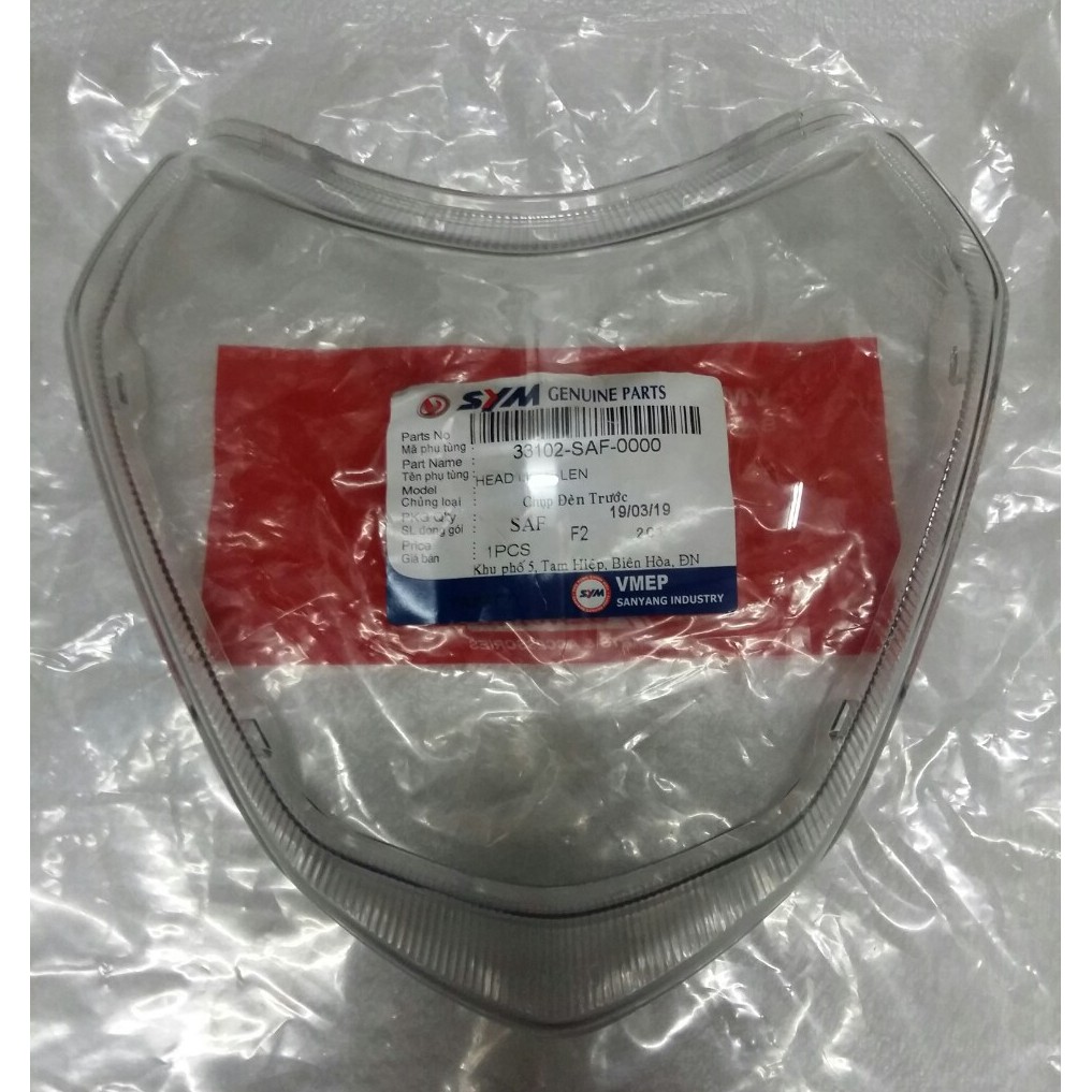 Mica/ mặt kính đèn pha xe elegant sym
