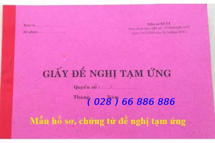 Giấy đề nghị tạm ứng