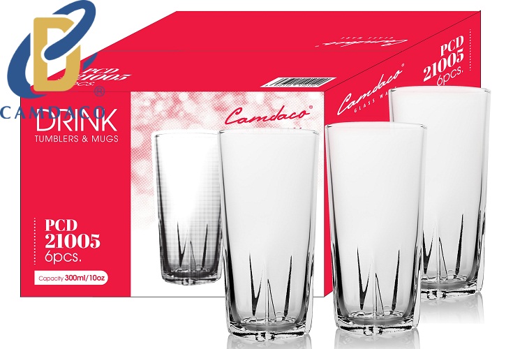 [HCM]Bộ 12 Ly Cốc Thủy Tinh Uống Cà Phê 38 Khía 295ML