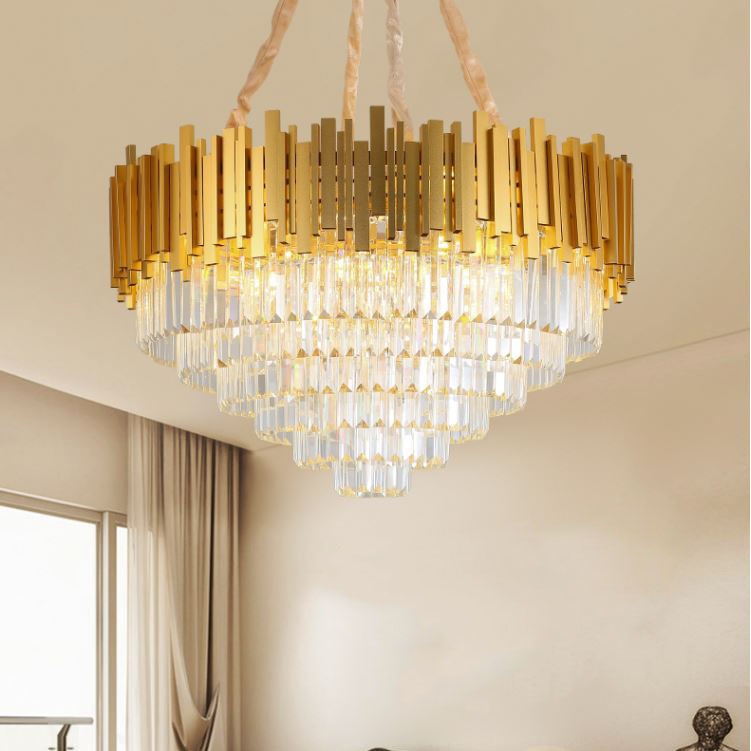 Đèn thả mâm MONSKY LIONT pha lê loại tròn độc đáo sang trọng trang trí nội thất hiện đại.