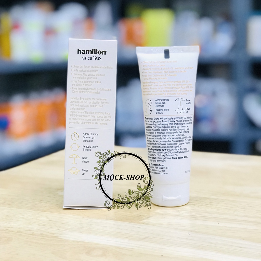 Kem chống nắng Hamilton EveryDay Face Cream SPF 50+