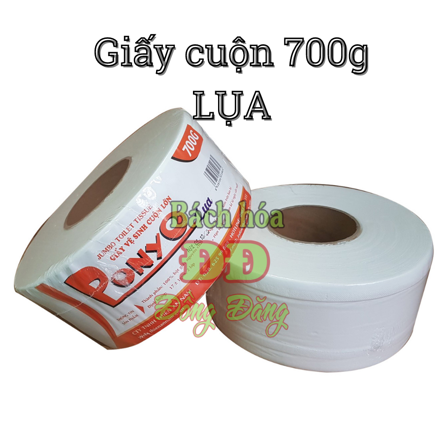 Combo 6 cuộn giấy vệ sinh cuộn lớn 700g Ponyo - Lụa