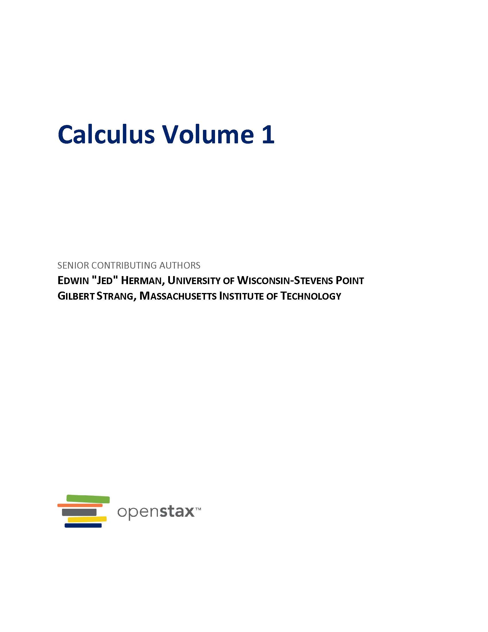 Calculus Volume 1 ( den trang ) - Sách chuyên ngành