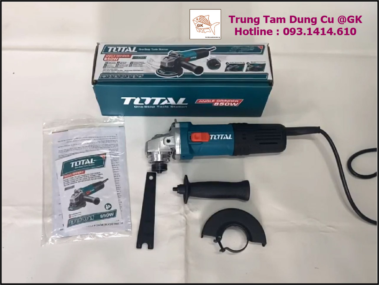 MÁY MÀI GÓC CÓ CHỈNH TỐC ĐỘ 850W TOTAL