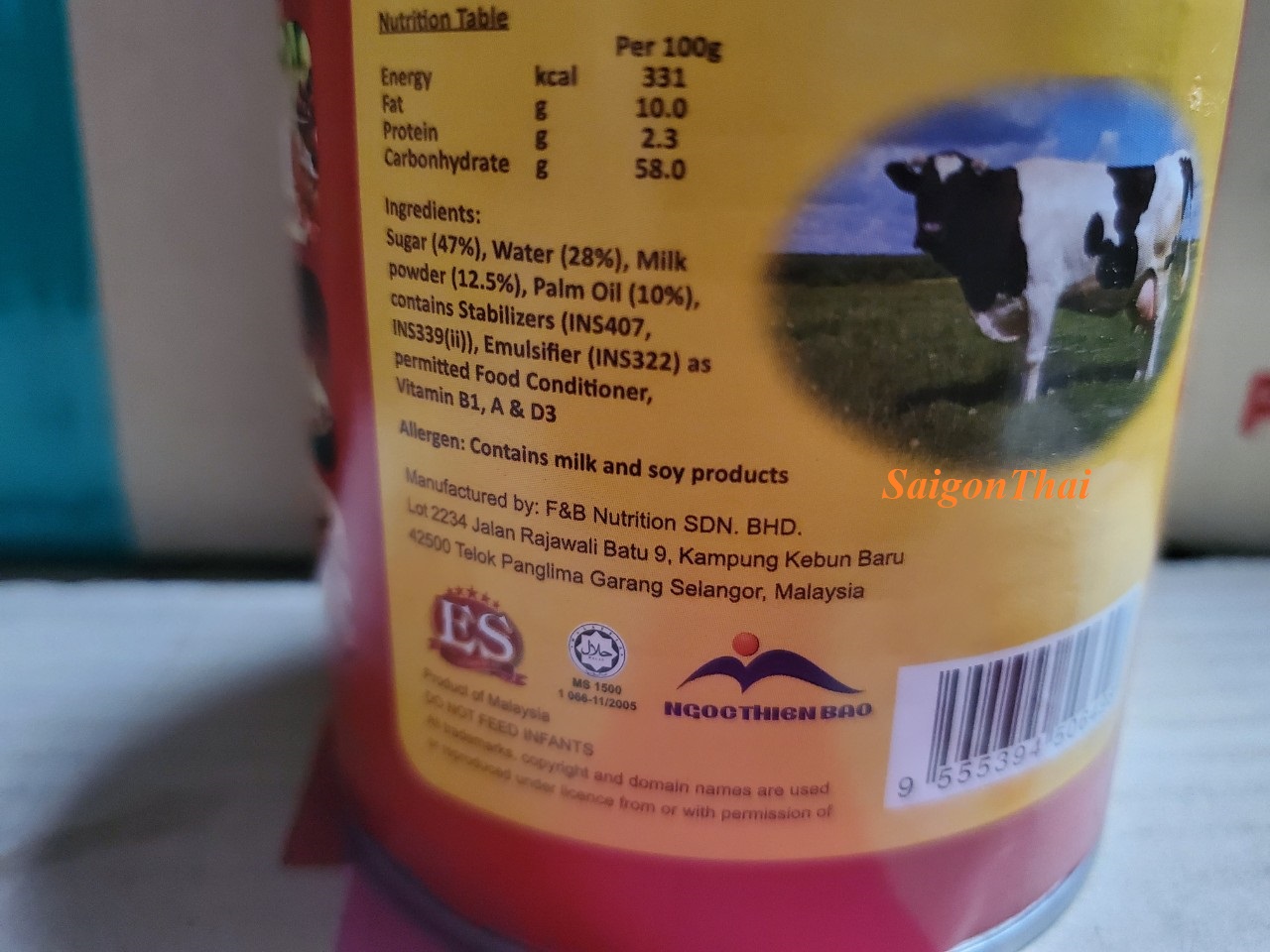 (SGT) Hộp sữa đặc có đường ES hộp 500gr (Malaysia)