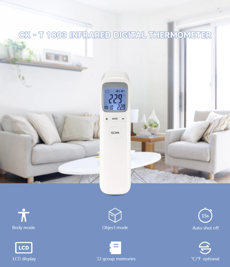 MÁY ĐO THÂN NHIỆT THERMOMETER CK -T1502 new model