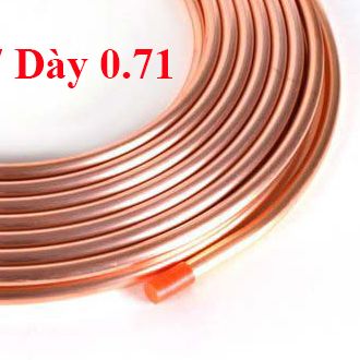 1 cuộn - 15m Ống đồng phi 6.35 dày 0.61mm / 0.71mm 15 mét Lắp đặt điều hòa máy lạnh phi  6 - 6 dem 7 zem