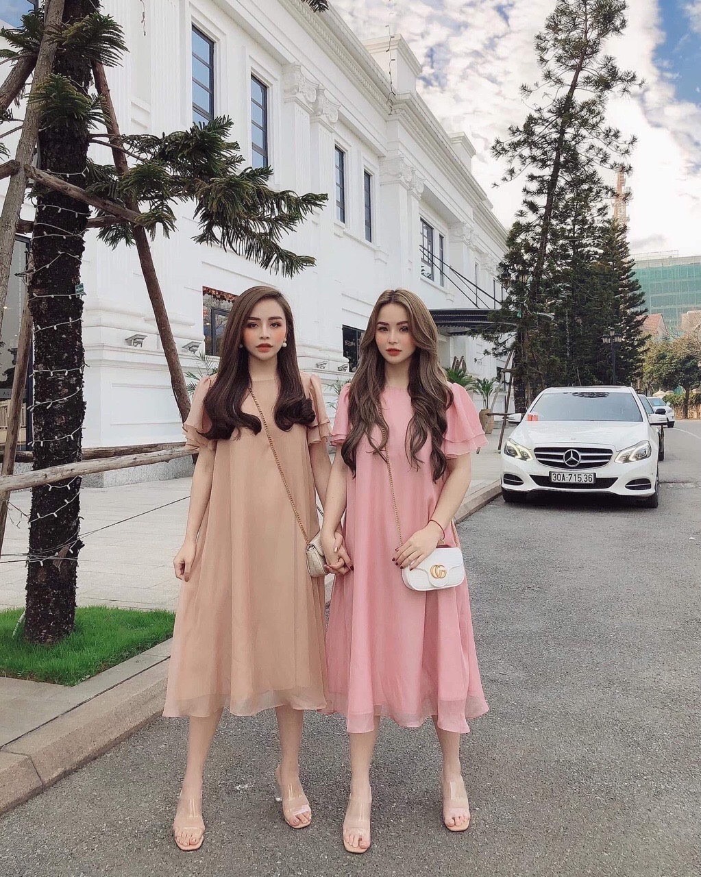 váy bầu,đầm bầu thời trang chất mềm mịn kiểu dáng gọn bụng
