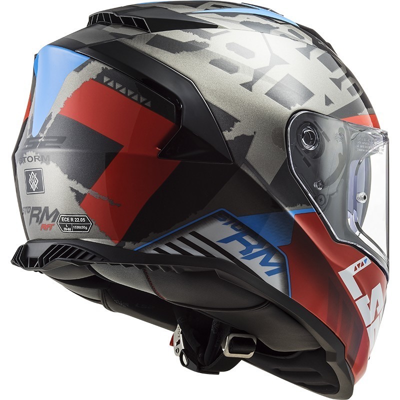 Mũ bảo hiểm LS2 FF800 Storm - Sprinter Black Red Titanium
