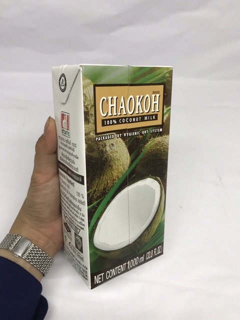 Nước Cốt Dừa Thái Lan CHAOKOH 1L - Cốt Dừa Đậm Đặc 23%