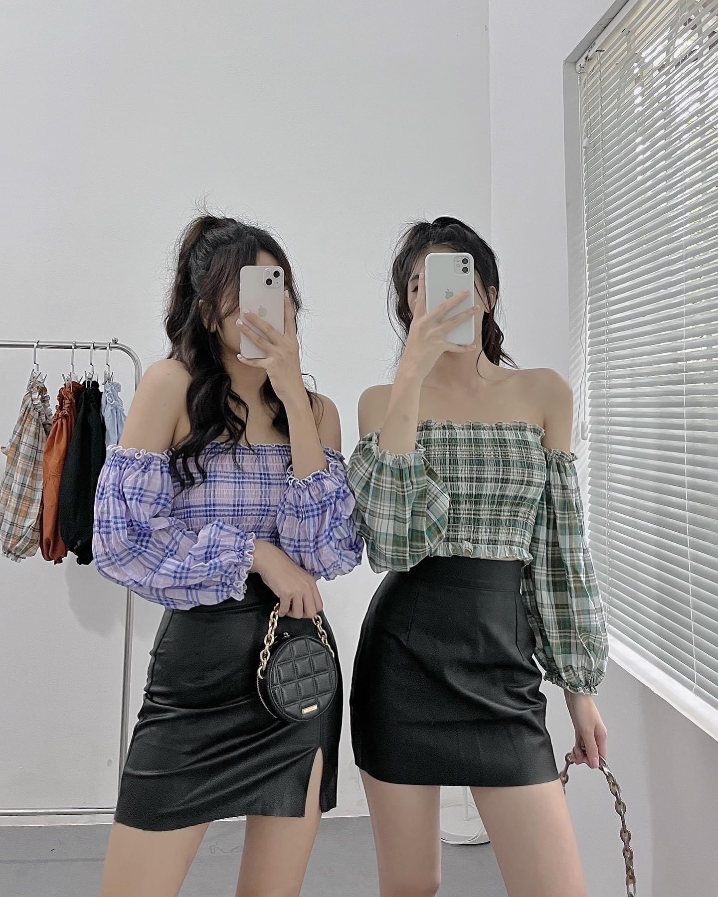 ÁO CROP BẸT VAI BO THUN