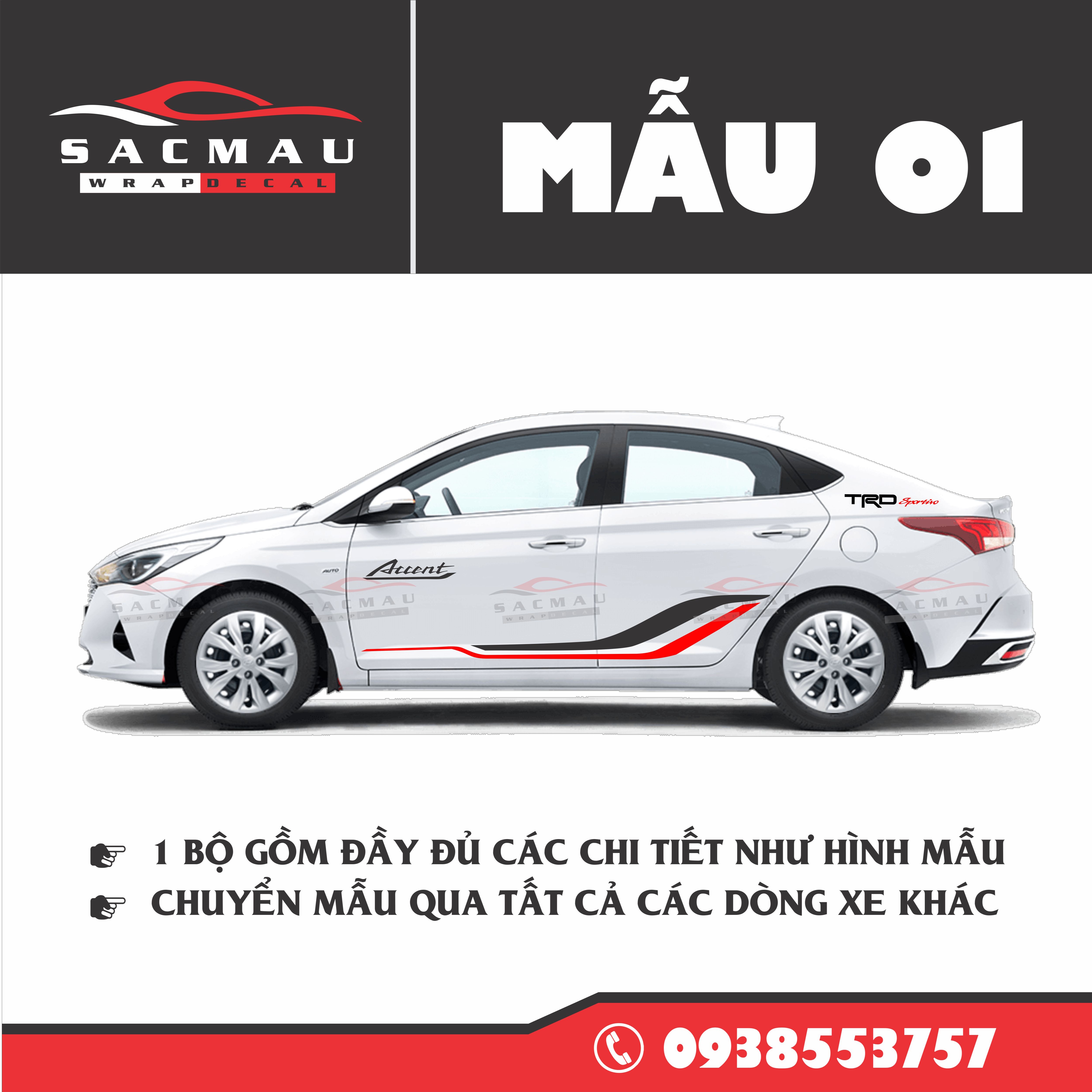 Tem HYUNDAI Accent { 7 MẪU CỰC ĐẸP}