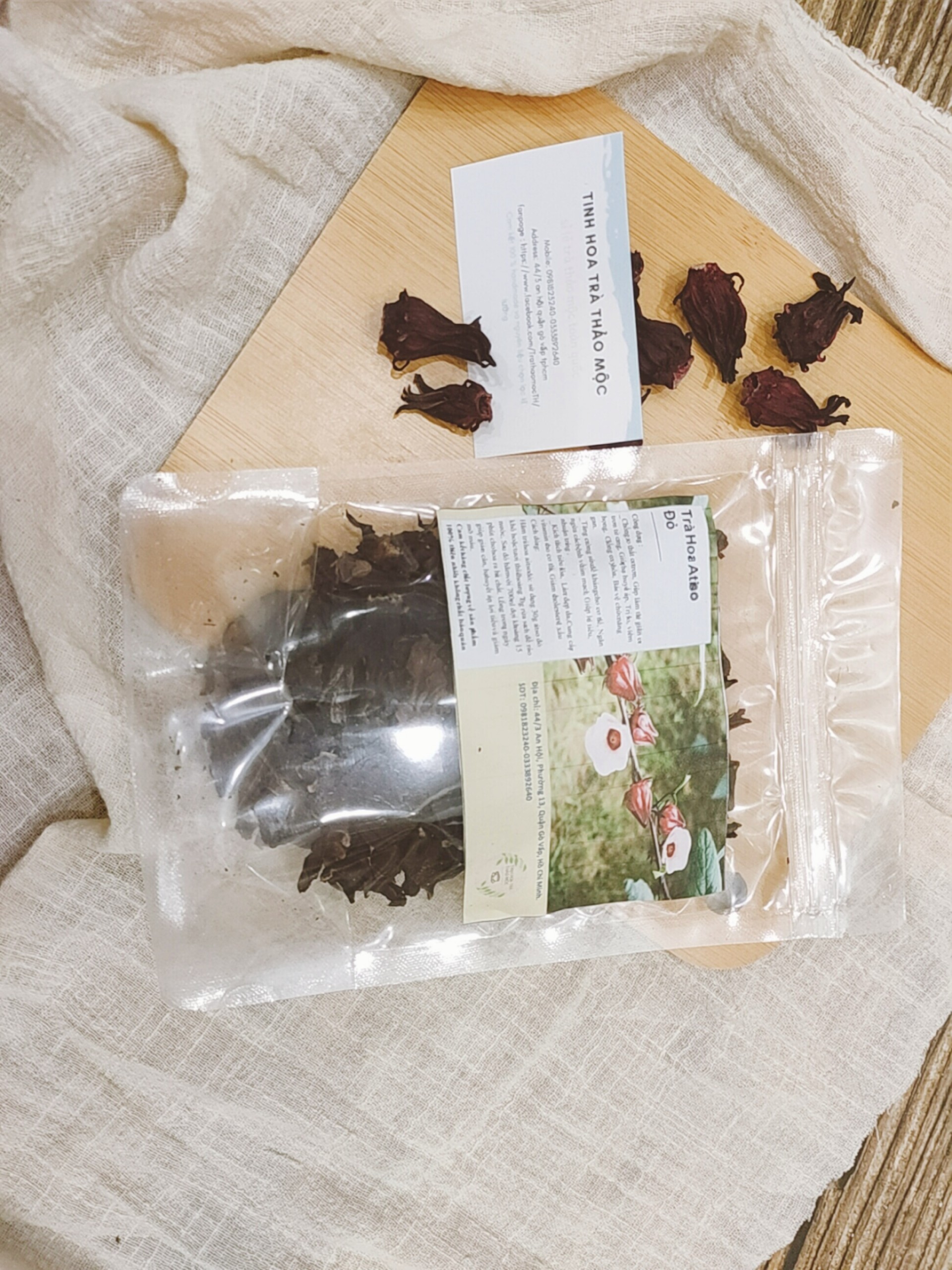 Trà hoa atiso đỏ khô 100 gram tinhhoatrathaomoc