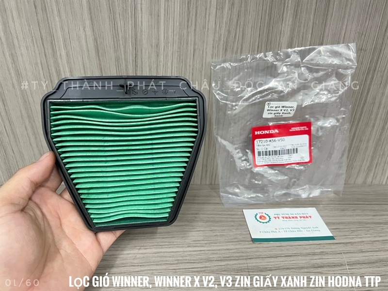 Tấm lọc bụi bô e winner, winner x v2, v3 zin giấy xanh, sonic zin