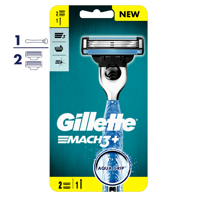 Dao cạo râu 3 lưỡi Gillette Mach3+ (Mẫu mới 01 cán 02 lưỡi)