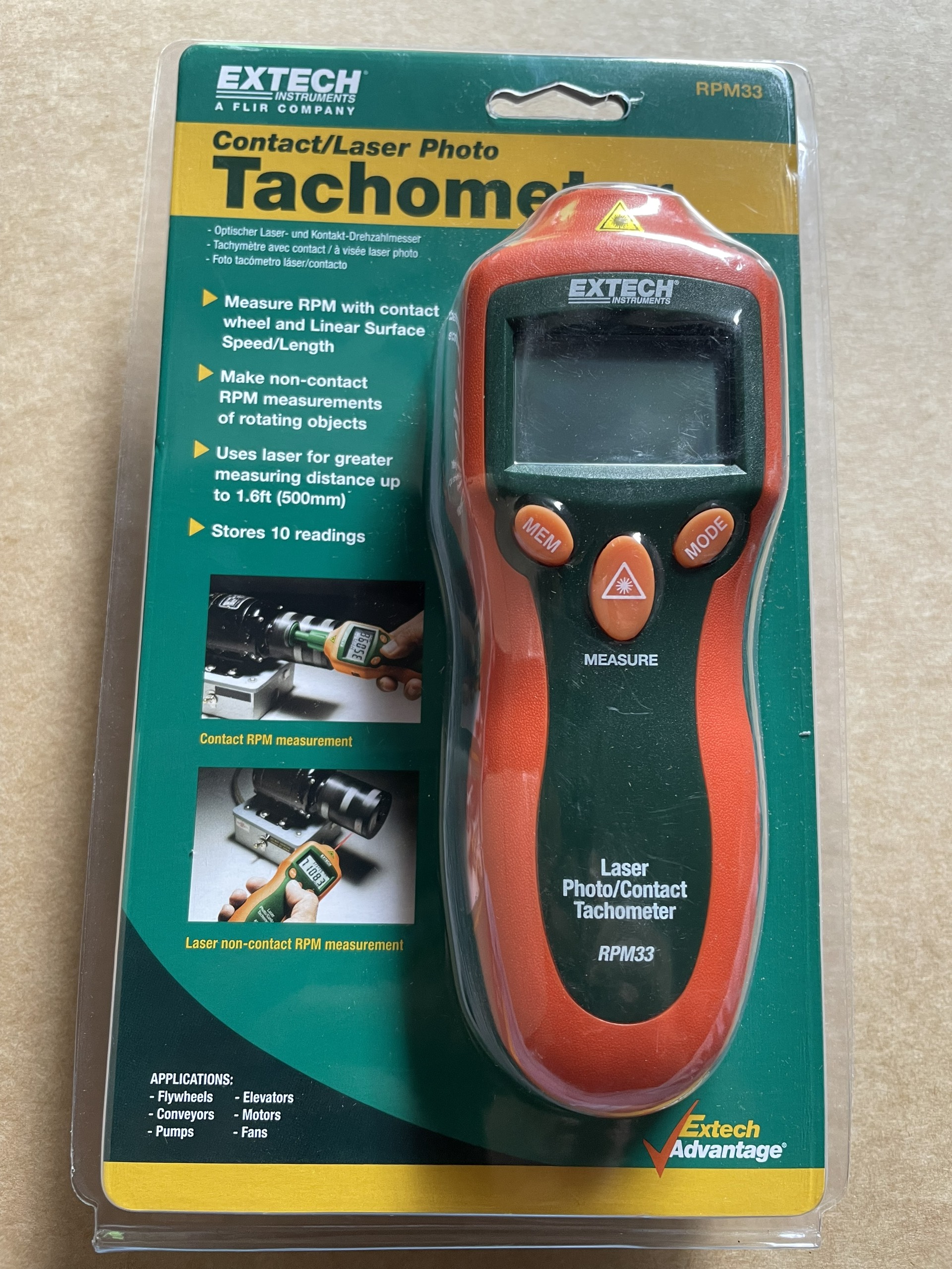 Tachometer rotation (2 mode) Extech RPM33