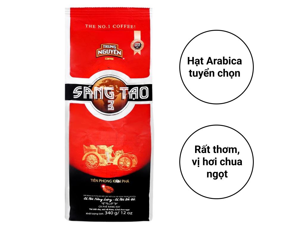CÀ PHÊ RANG XAY TRUNG NGUYÊN SÁNG TẠO 5 - GÓI 340GR - 63542