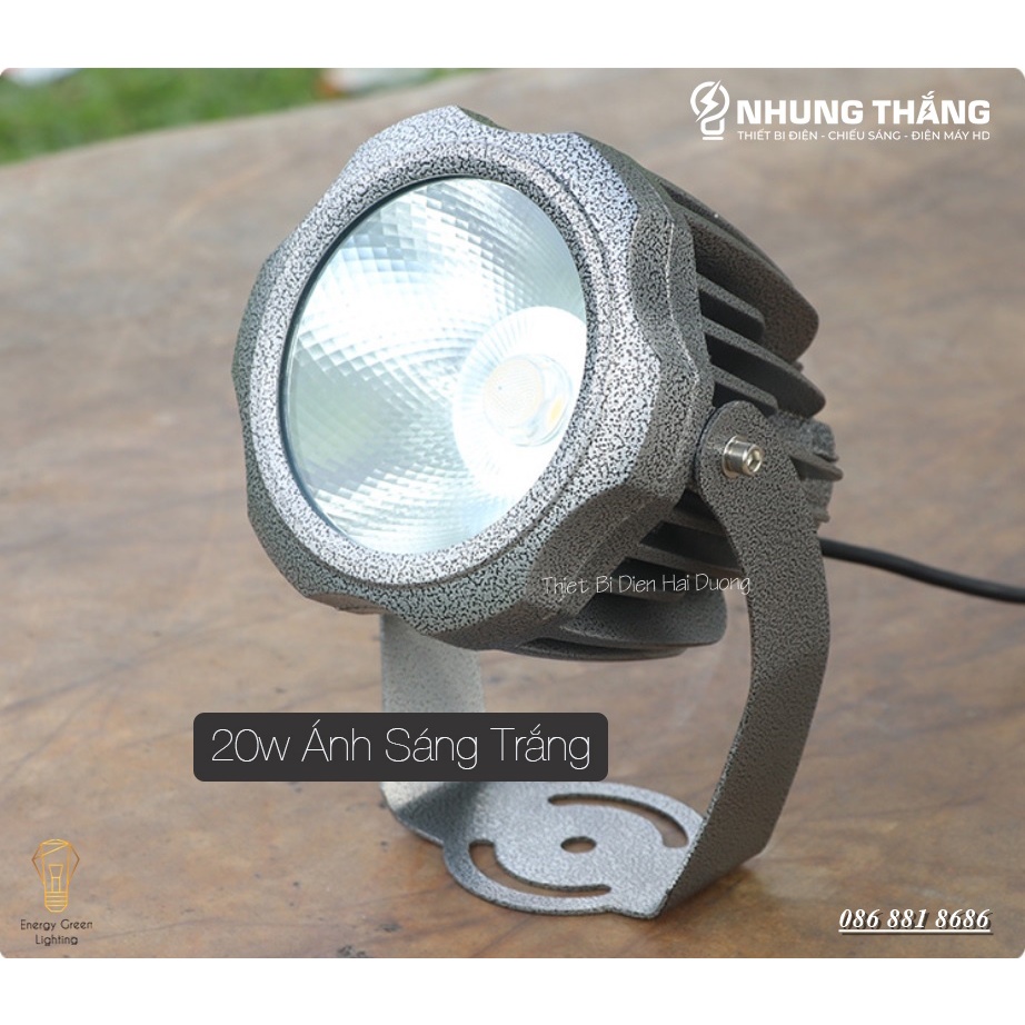 Đèn rọi cột,rọi cây,rọi tường ygs005 - chiếu điểm ngoài trời - chống nước ip65 - công suất 20w - ánh sáng trắng,vàng