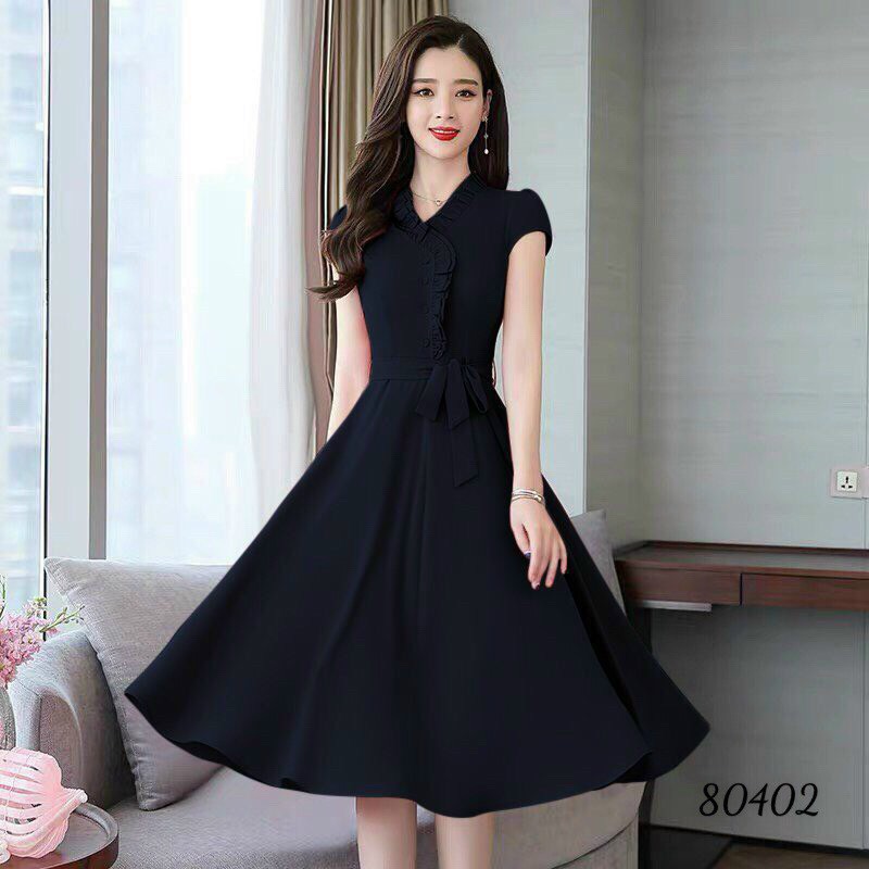 ĐẦM XÒE CÓ THẮT NƠ EO TÔN DÁNG XUẤT SẮC,,CHẤT VẢI COTTON LẠNH MỀM MỊN MÁT MẺ THỜI TRANG SAKA STORE 89