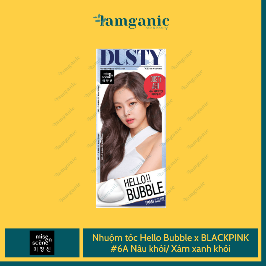 [HCM][Chính Hãng Mise En Scene] Thuốc Nhuộm Tóc Dạng Bọt Hello Bubble Foam x BLACKPINK  - Màu Dusty Ash