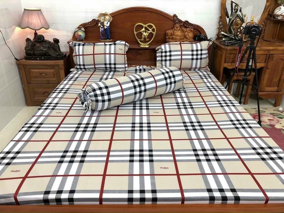 Bộ 4 món áo bọc nệm thun lạnh hàn quốc có dây khóa kéo - đủ size