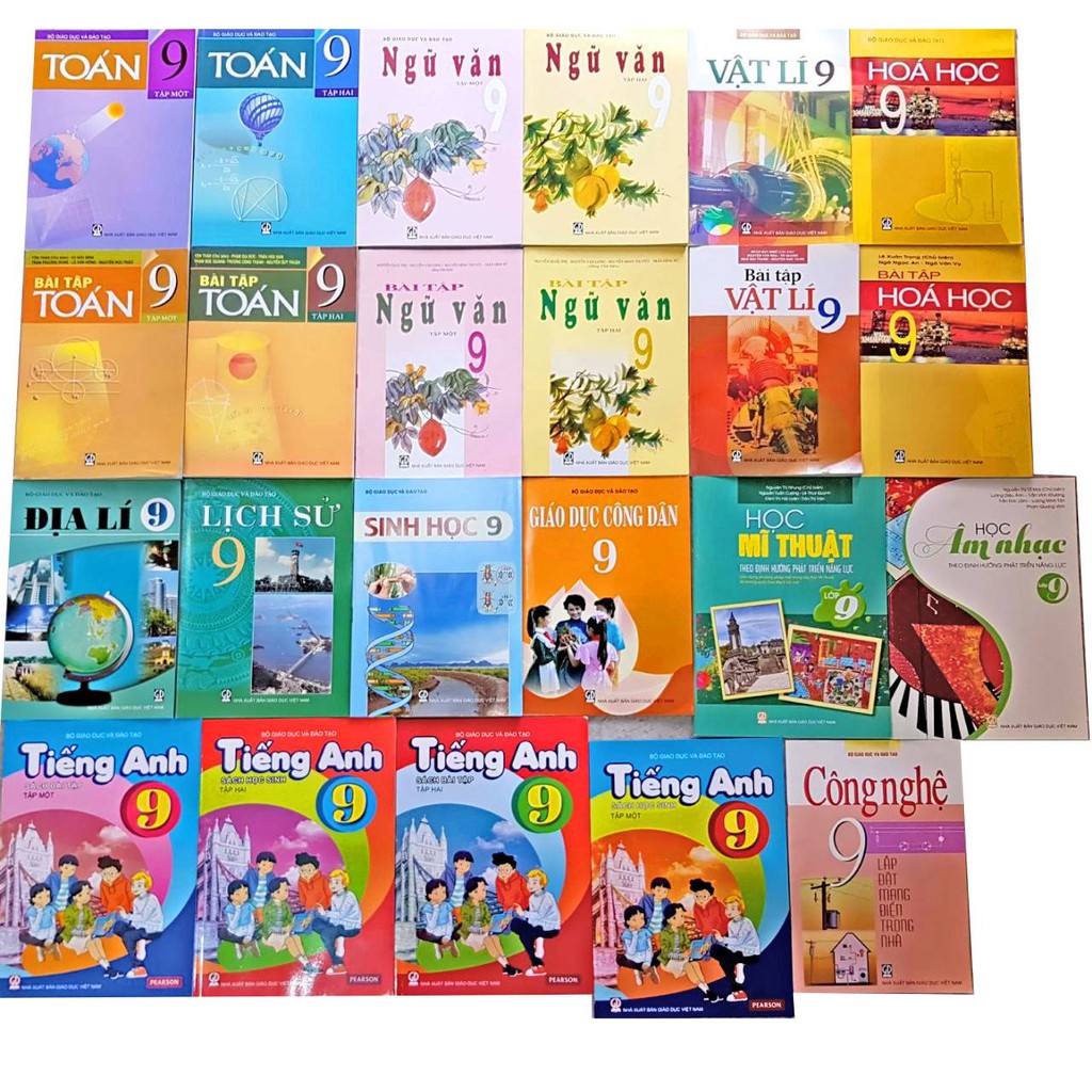 Sách - Trọn bộ sách giáo khoa lớp 9 (24 cuốn Kèm sách bài tập và TA chương trình mới) | Lazada.vn