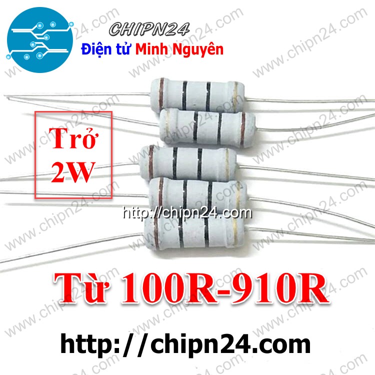 [5 con] Điện Trở 2W 5% (100R 120R 150R 180R 220R 330R 390R 470R 510R 560R 680R 820R) - [Chọn Loại]
