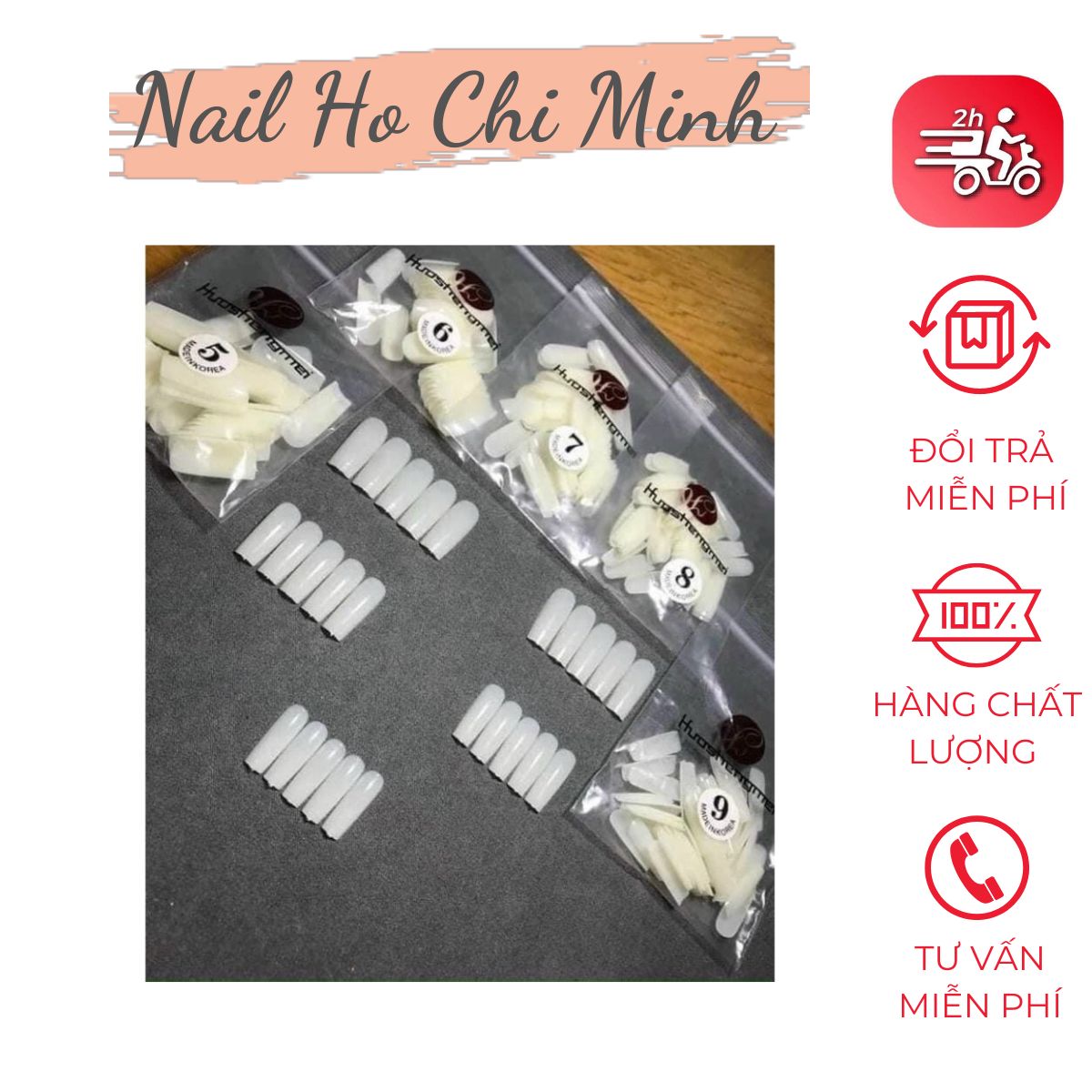 [HCM]Móng Úp Tay Lẻ Size Đủ Số 5,6,7,8,9