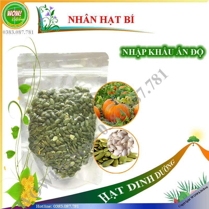 [500g] Nhân hạt bí - Nhập khẩu Ấn Độ