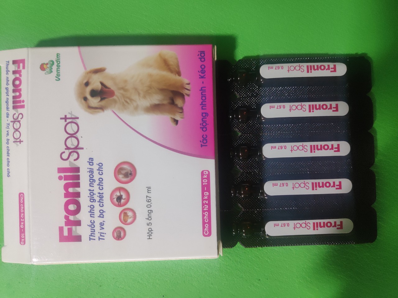 Fronil Spot Nhỏ gáy trị ve, bọ chét chó mèo