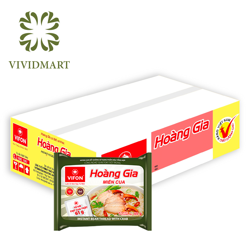 [Thùng] VIFON HOÀNG GIA: MÌ (THỊT BẰM, THỊT BÒ), PHỞ (BÒ,GÀ), HỦ TIẾU NAM VANG, BÁNH ĐA CUA THỊT THẬT – VIFON