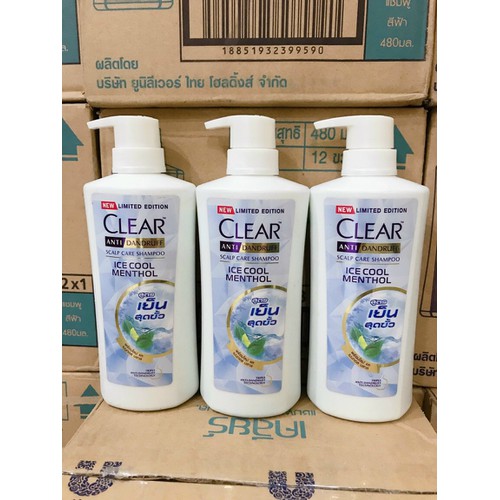 [ CHUẨN THÁI LAN ] Dầu Gội Clear Bạc Hà 480ml Clear Men 450ml
