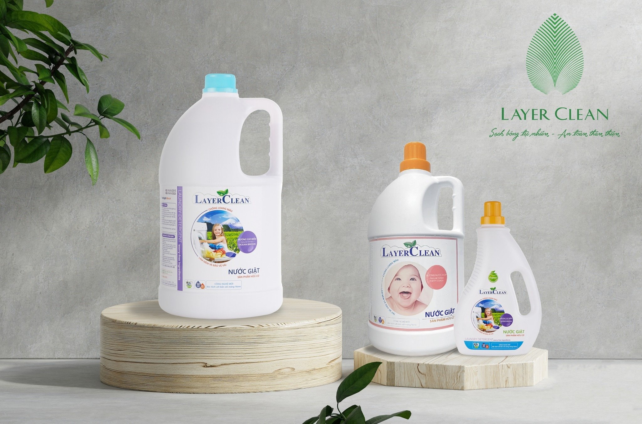 Nước giặt hữu cơ Layer Clean hương gió biển can 5 lít