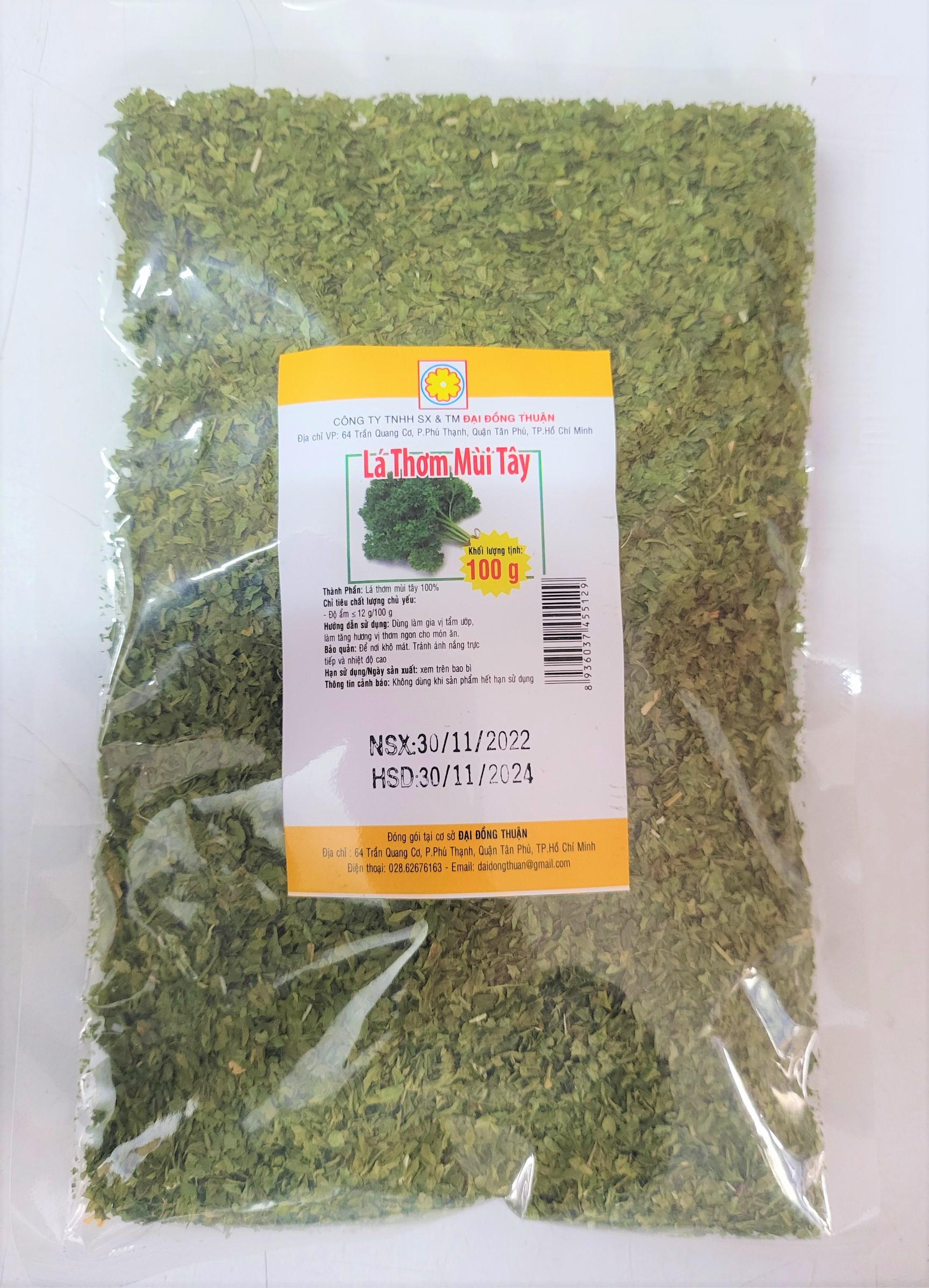 Lá thơm mùi tây khô đại đồng thuận dried parsley leaves