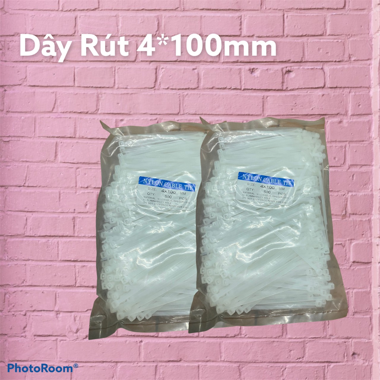Dây rút nhựa 4*100mm ( ĐÓNG GÓI 1 BỊCH GỒM 500 SỢI DÂY RÚT )