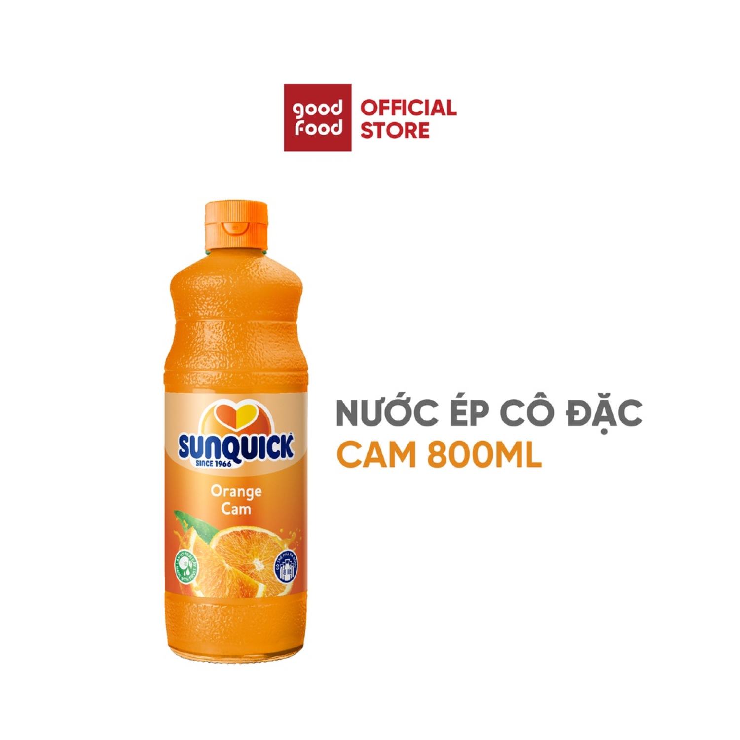 Nước ép cam cô đặc tự nhiên Sunquick Orange Juice 800ml giàu vitamin C