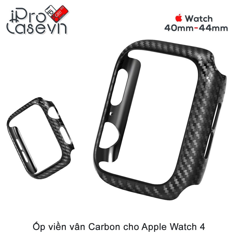 Ốp viền vân Carbon cho Apple Watch Serial 4 (size 40mm/44mm)