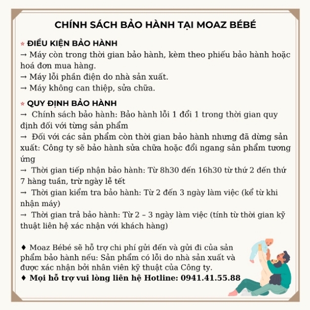 (Đơn 29K Freeship 15K) Bình đun nước pha sữa di động MB058 Moaz BéBé MB - 058 NAM1